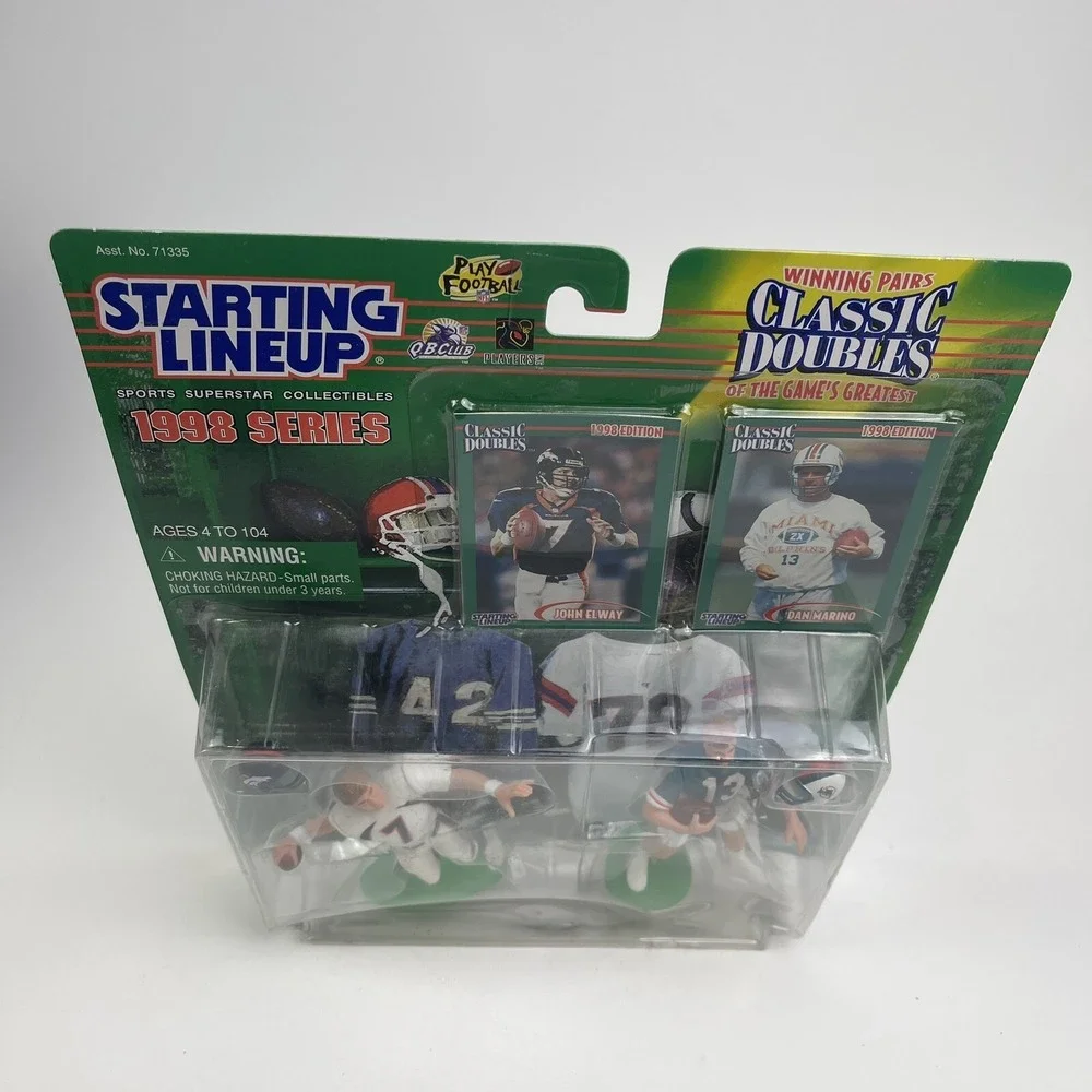 1998 NFL Starting Lineup Classic Doubles John Elway Dan Marino Kenner Figure